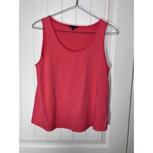 OSKA Womens Size 2 Tank Top Sleeveless Scoop Neck Coral Pink Casual Basic German